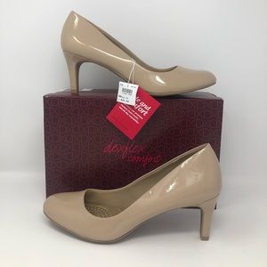 Dexflex Karma Heel Pumps Nude memory foam